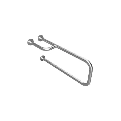 Brillantbad BELP Stützgriff Links Edelstahl gebürstet mit Abdeckung 235x380x776 mm, 120 kg Traglast für Bad & WC >> zum Bohren