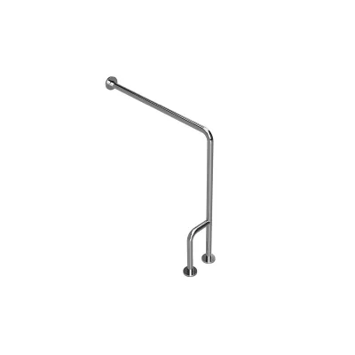Brillantbad BELP Stützgriff Links Edelstahl poliert mit Abdeckung 230x866x840 mm, 120 kg Traglast für Bad & WC >> zum Bohren