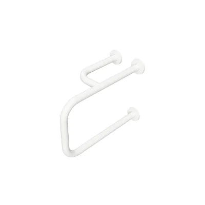Brillantbad BELP Stützgriff Links Eisen Weiß mit Abdeckung 235x380x516 mm, 120 kg Traglast für Bad & WC >> zum Bohren