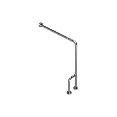 Brillantbad BELP Stützgriff Links Steckbar Edelstahl poliert mit Abdeckung 840x230x866 mm, 120 kg Traglast für Bad & WC >> zum Bohren