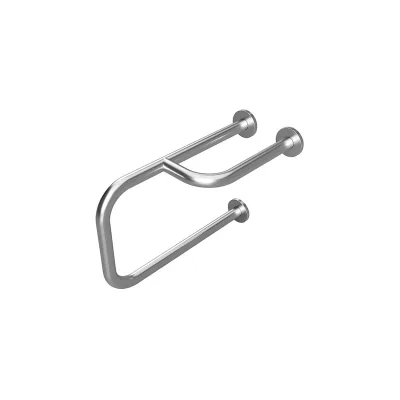 Brillantbad BELP Stützgriff Rechts Edelstahl gebürstet mit Abdeckung 235x380x516 mm, 120 kg Traglast für Bad & WC >> zum Bohren