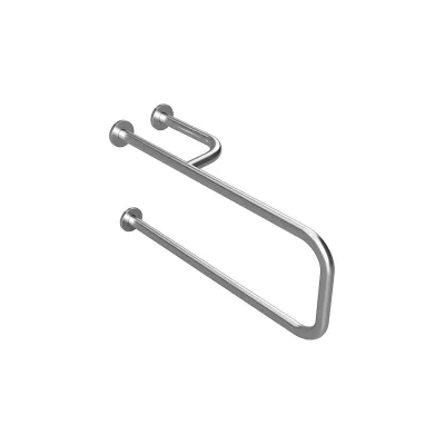 Brillantbad BELP Stützgriff Rechts Edelstahl gebürstet mit Abdeckung 235x380x776 mm, 120 kg Traglast für Bad & WC >> zum Bohren