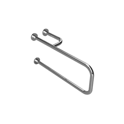 Brillantbad BELP Stützgriff Rechts Edelstahl poliert mit Abdeckung 235x380x776 mm, 120 kg Traglast für Bad & WC >> zum Bohren
