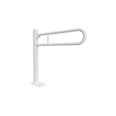 Brillantbad BELP Stützklappgriff in U-Form Bodenmontage Eisen Weiß 150x870x872 mm, 120 kg Traglast für Bad & WC >> zum Bohren