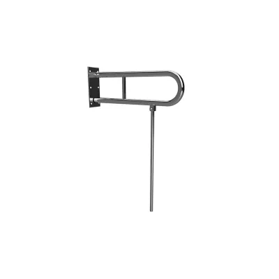 Brillantbad BELP Stützklappgriff in U-Form mit Standfuß Edelstahl gebürstet 100x800x766 mm, 120 kg Traglast für Bad & WC >> zum Bohren
