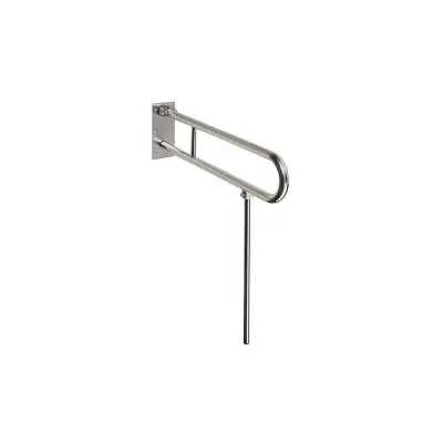Brillantbad BELP Stützklappgriff in U-Form mit Standfuß Edelstahl gebürstet 100x800x829 mm, 120 kg Traglast für Bad & WC >> zum Bohren