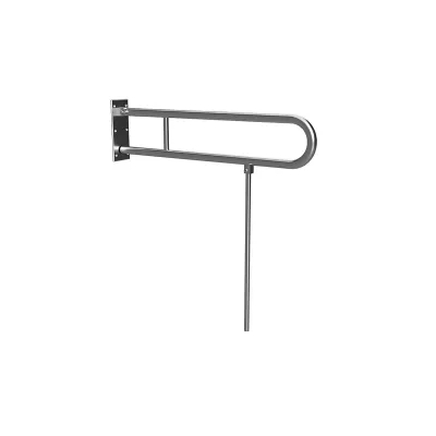 Brillantbad BELP Stützklappgriff in U-Form mit Standfuß Edelstahl gebürstet 100x800x866 mm, 120 kg Traglast für Bad & WC >> zum Bohren