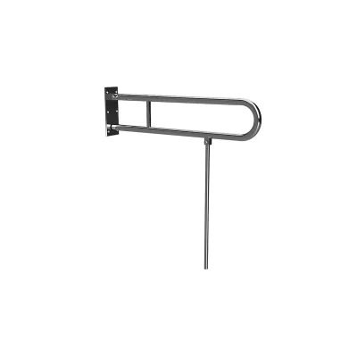 Brillantbad BELP Stützklappgriff in U-Form mit Standfuß Edelstahl poliert 100x800x829 mm, 120 kg Traglast für Bad & WC >> zum Bohren