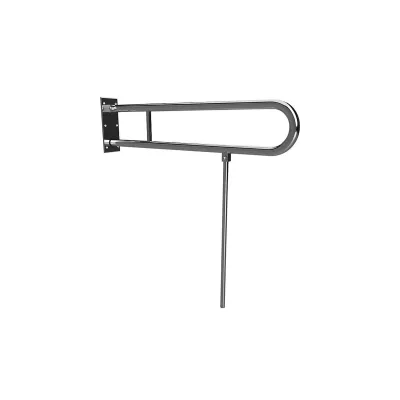 Brillantbad BELP Stützklappgriff in U-Form mit Standfuß Edelstahl poliert 100x800x866 mm, 120 kg Traglast für Bad & WC >> zum Bohren