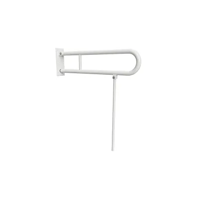 Brillantbad BELP Stützklappgriff in U-Form mit Standfuß Eisen Weiß 100x800x766 mm, 120 kg Traglast für Bad & WC >> zum Bohren