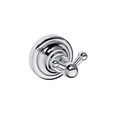 Brillantbad BETRO CHROM Doppelkleiderhaken Messing Chrom 65x65x65 mm für Bad & Küche >> zum Bohren