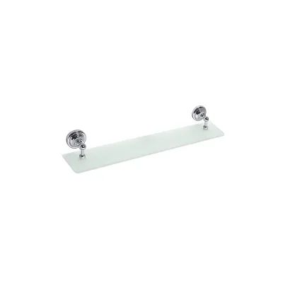 Brillantbad BETRO CHROM Glasablage Messing Glas Chrom 600x87x120 mm für Bad & Küche >> zum Bohren