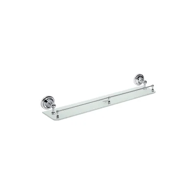 Brillantbad BETRO CHROM Glasablage Messing Glas Chrom 600x90x125 mm für Bad & Küche >> zum Bohren