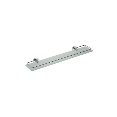 Brillantbad BOMEGA Glasablage Messing Chrom poliert Milchglas 600x55x130 mm für Bad & Küche >> zum Bohren