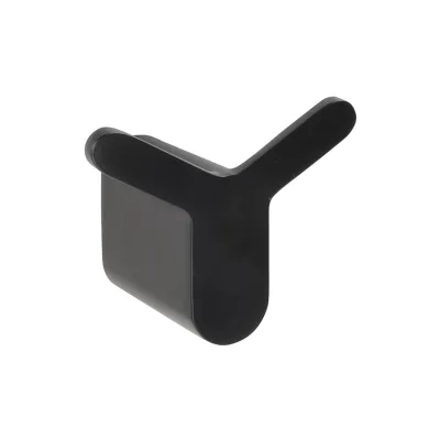 Brillantbad BORGANIC BLACK Doppelkleiderhaken Edelstahl Zink Schwarz 39x68x58 mm für Bad & Küche >> zum Bohren