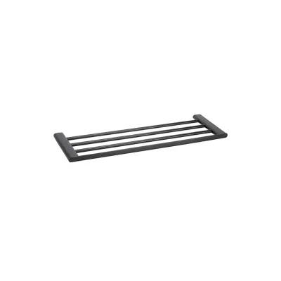 Brillantbad BORGANIC BLACK Handtuchablage Edelstahl Schwarz 214x640x20 mm für Bad & WC >> zum Bohren