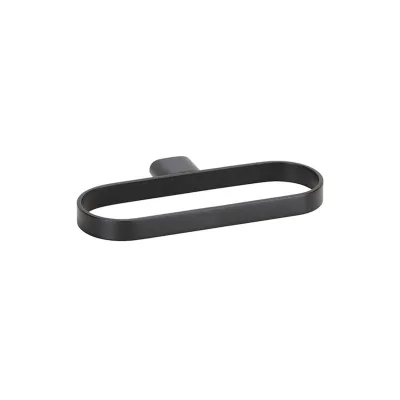 Brillantbad BORGANIC BLACK Handtuchring Edelstahl Schwarz 112x220x20 mm für Bad & Küche >> zum Bohren