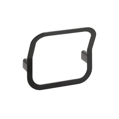 Brillantbad BORGANIC BLACK Handtuchring Edelstahl Schwarz 123x250x241 mm für Bad & Küche >> zum Bohren