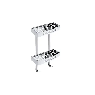 Brillantbad BYTRO Doppelseifenkorb Edelstahl poliert 115x305x380 mm für Bad & WC >> zum Bohren