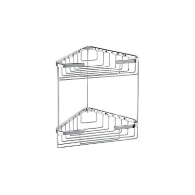 Brillantbad BYTRO Doppelseifenkorb Messing Chrom poliert 155x260x325 mm für Bad & WC >> zum Bohren