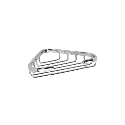 Brillantbad BYTRO Eckseifenkorb Messing Chrom poliert 130x230x30 mm für Bad & WC >> zum Bohren