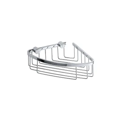 Brillantbad BYTRO Eckseifenkorb Messing Chrom poliert 185x260x70 mm für Bad & WC >> zum Bohren