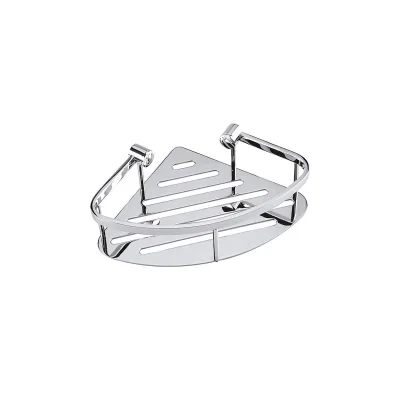 Brillantbad BYTRO Eckseifenkorb Messing Chrom poliert 200x260x70 mm für Bad & WC >> zum Bohren