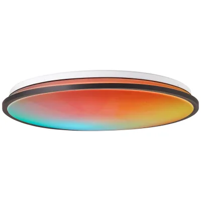 Brilliant Heida LED Deckenaufbau-Paneel 48cm schwarz, Metall/Kunststoff, 1x 30 W LED integriert, (Lichtstrom: 3000lm, Lichtfarbe: 3000-6500K)