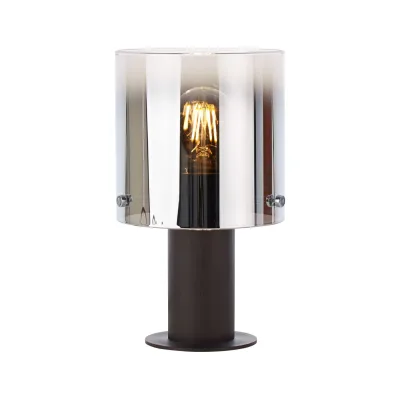 BRILLIANT Lampe Beth Tischleuchte Kaffee/rauchglas   1x A60, E27, 60W, g.f. Normallampen n. ent.   Mit Schnurzwischenschalter   Für LED-Leuchtmittel geeignet
