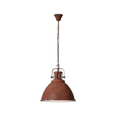 BRILLIANT Lampe Jesper Pendelleuchte 47cm Glas rostfarbend   1x A60, E27, 60W, geeignet für Normallampen (nicht enthalten)   Kette ist kürzbar