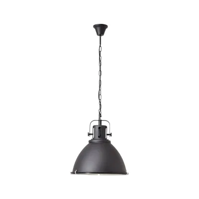 BRILLIANT Lampe Jesper Pendelleuchte 47cm Glas schwarz   1x A60, E27, 60W, geeignet für Normallampen (nicht enthalten)   Kette ist kürzbar