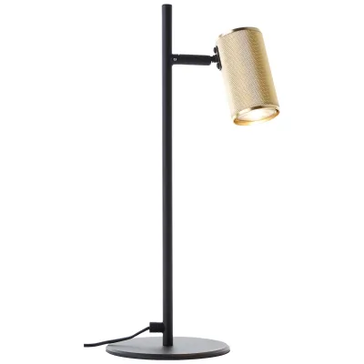 Brilliant Tischleuchte Marty LED-Tischlampe, 40 cm, GU10, 350 lm, 3000 K, schwarz/matt goldfarben