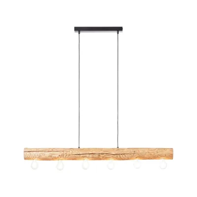 BRILLIANT Trabo Pendelleuchte 6flg eiche geölt   6x A60, E27, 25W, geeignet für Normallampen (nicht enthalten)