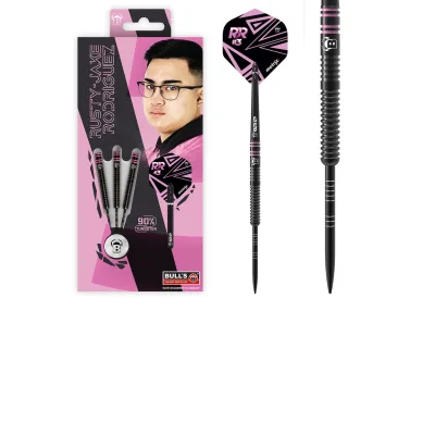Bull's Unisex Steeldarts Rusty Jake Rodriguez Dartpfeile Darts-Set Profi 1er Pack