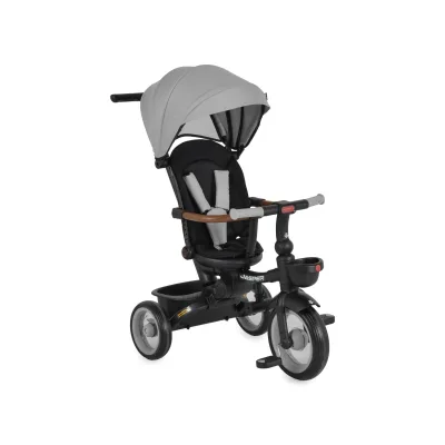 Byox Dreirad Jasper EVA-Reifen klappbar, Sitz drehbar, Hinterradbremse, Körbe grau