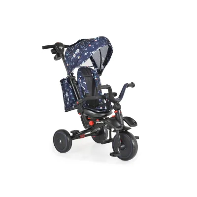 Byox Dreirad Tricycle Pluto, faltbar, EVA-Reifen, Schiebestange, Sitz drehbar blau