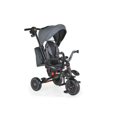 Byox Dreirad Tricycle Pluto, faltbar, EVA-Reifen, Schiebestange, Sitz drehbar grau