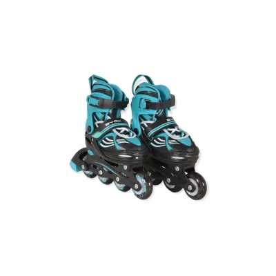 Byox Inliner 2 in 1 Double blau Rollschuhe, PU-Rollen, ABEC-5 Lager, verstellbar M (Gr. 34-38)