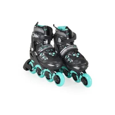 Byox Inliner Dazzle türkis PU-Rollen Bremse Tasche ABEC-5-Kugellager Ratschband Größe M (34-37)