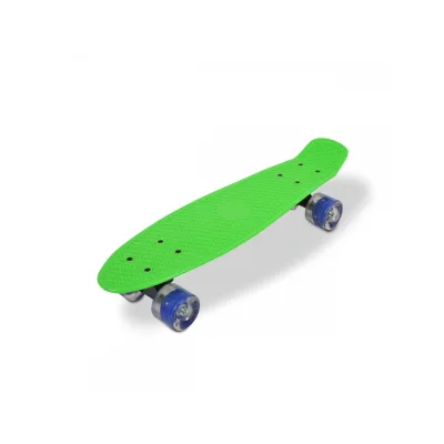 Byox Kinder Skateboard Spice LED 22 Zoll, Aluminium Achse, 80A 45mm, ABEC-7 hellgrün