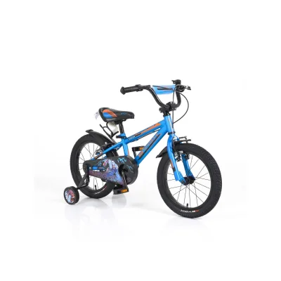 Byox Kinderfahrrad 16" Monster blau, Stützräder, Reflektoren, einstellbar