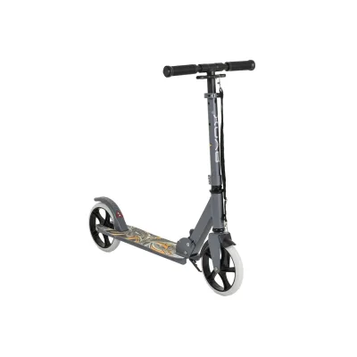 Byox Kinderroller Flurry klappbar, Seitenständer, höhenverstellbar, PU-Räder grau