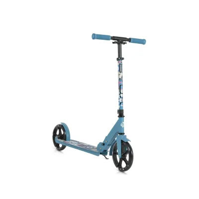 Byox Kinderroller Monster klappbar PU-Räder LED ABEC-7 Ständer bis 100 kg blau