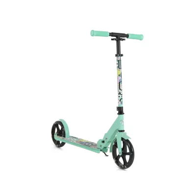Byox Kinderroller Monster klappbar PU-Räder LED ABEC-7 Ständer bis 100 kg grün