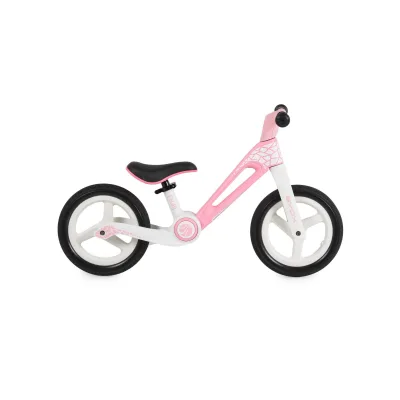 Byox Laufrad Foldy 12 Zoll, PU-Reifen, klappbar, verstellbarer Sitz, bis 35 kg rosa
