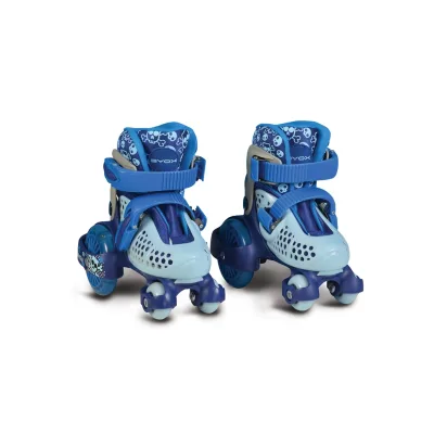 Byox Rollschuhe Beetle Größe XS 26-29, PU-Rollen, ABEC-5 Lager, Stopper hinten blau