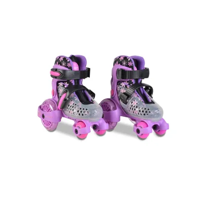 Byox Rollschuhe Beetle Größe XS 26-29, PU-Rollen, ABEC-5 Lager, Stopper hinten violett