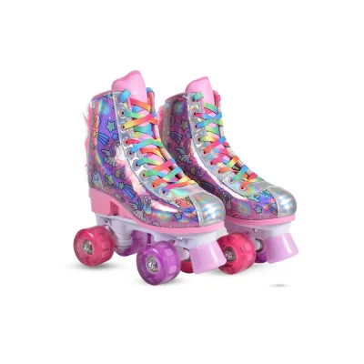 Byox Rollschuhe Einhorn, PU-Räder beleuchtet, ABEC-5 Lager, Größe M (31 - 34)
