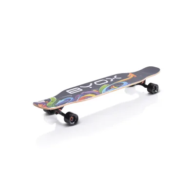 Byox Skateboard Longboard 42" Dancing Style PU Rollen ABEC-9 bis 100 kg Gurt schwarz