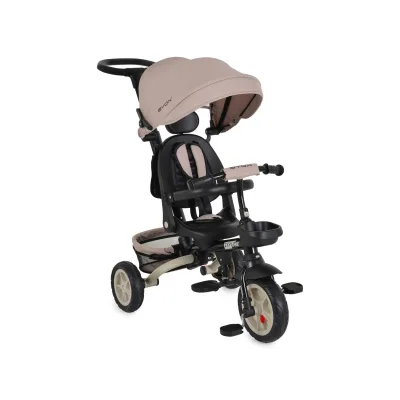 Byox Tricycle Explore 3 in 1 Dreirad umkehrbarer Sitz Schiebegriff Körbe Pedale braun